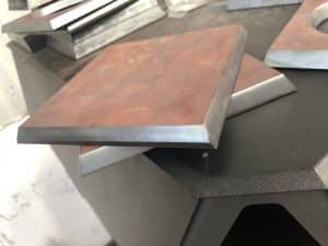 Plate cutting bevel