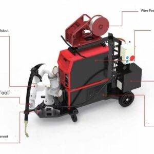 Cobot welding machine in steel strucutre