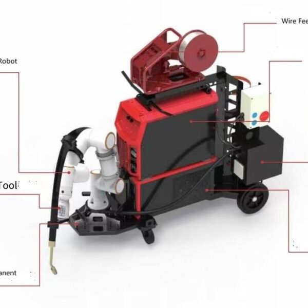 Cobot welding machine in steel strucutre
