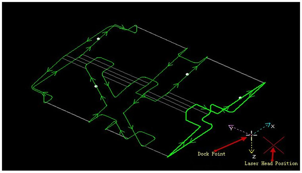 Tube laser toolpath in CypTube with lead-ins, cut direction and laser head position