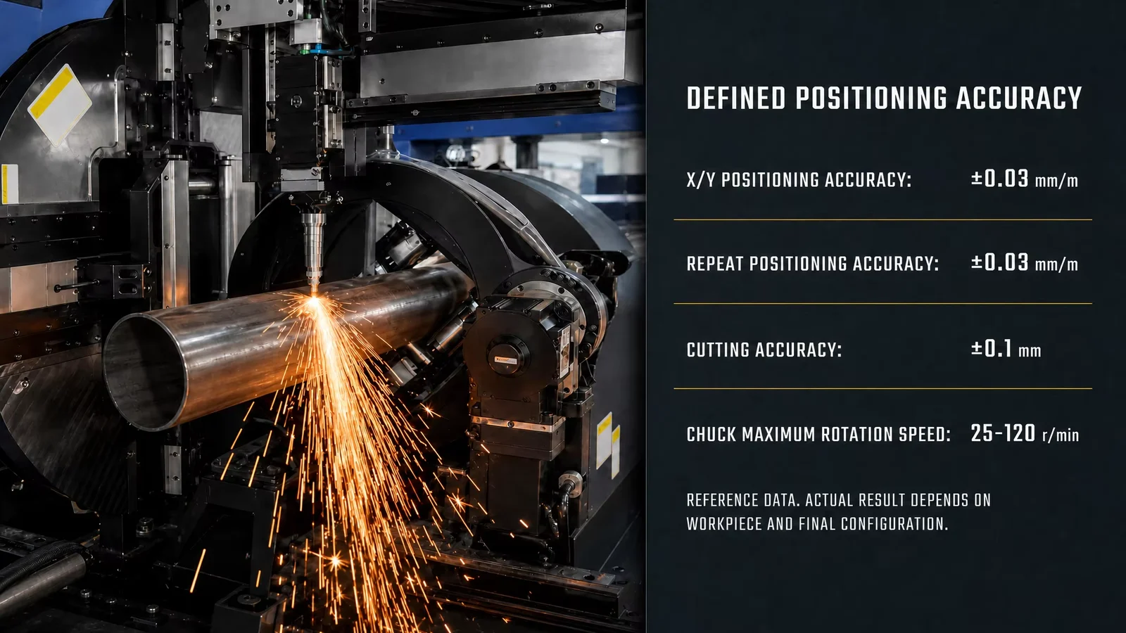 Round tube laser cutting